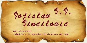 Vojislav Vinčilović vizit kartica